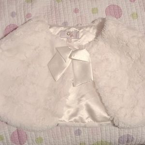 Girls faux fur wrap